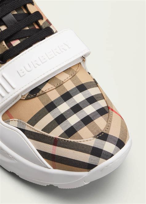 regis check trainer sneakers